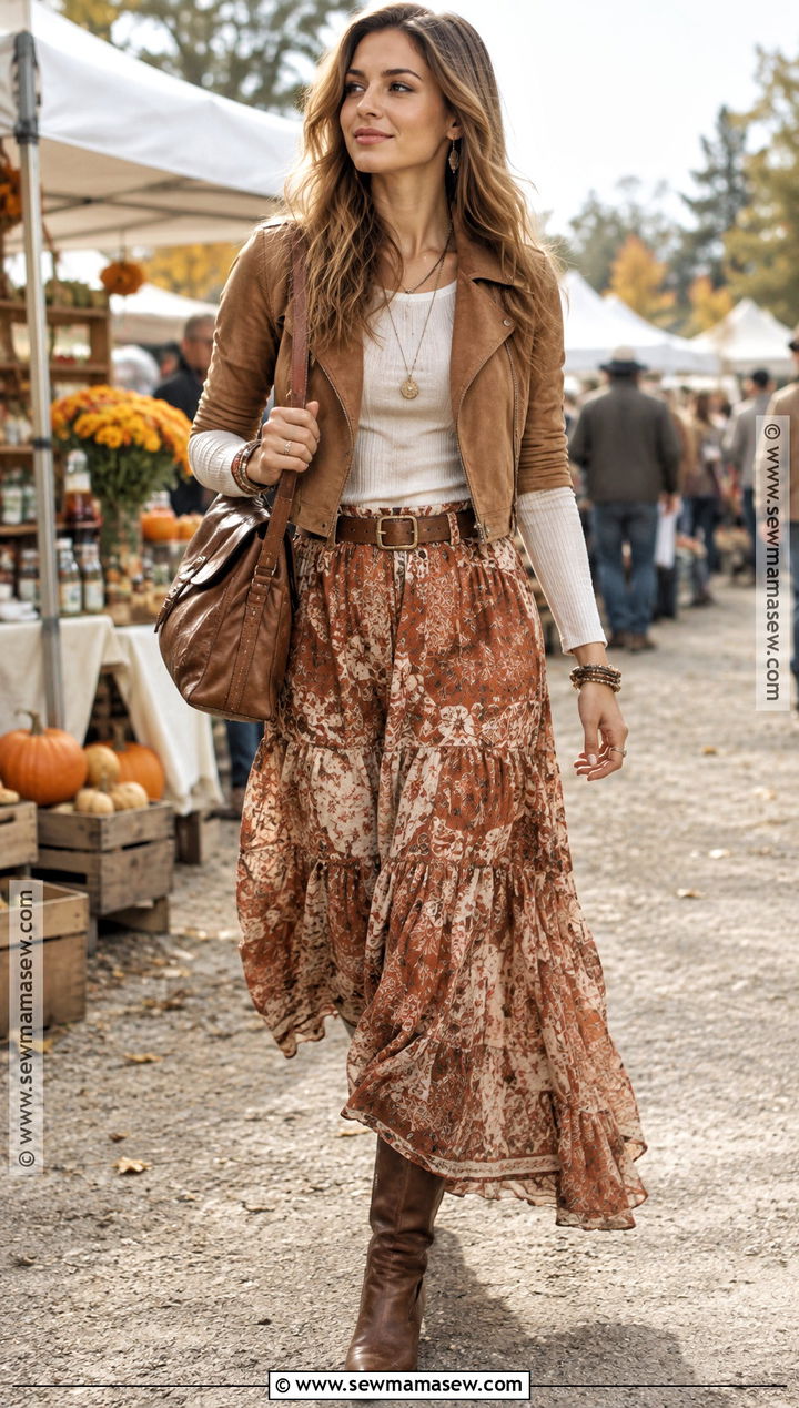 Cowboy Boots With a Boho Maxi Skirt - 15 cowboy boots fall 2026