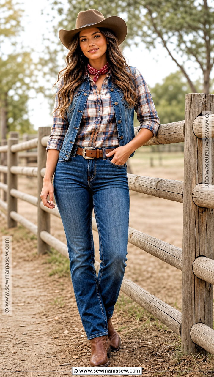 Cowboy Costume With Denim And Boots - 30 closet costumes last minute
