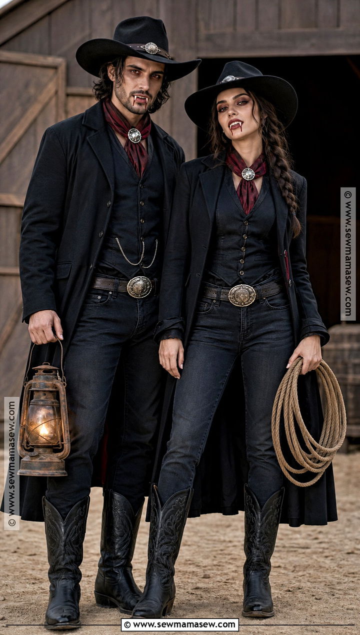 Cowboy Vampire Couple Costume - 35 vampire costume ideas for couples