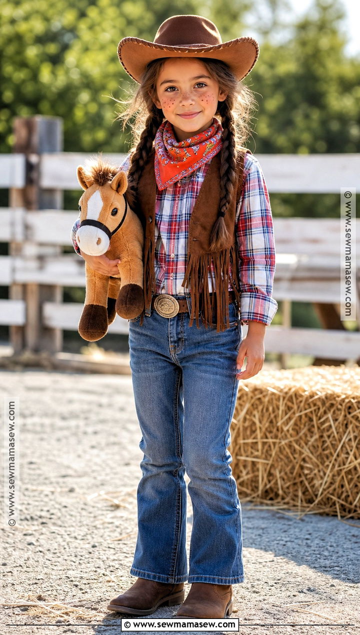 Cowgirl Costume With Fringe Vest - 30 Cute Girl Halloween Costumes