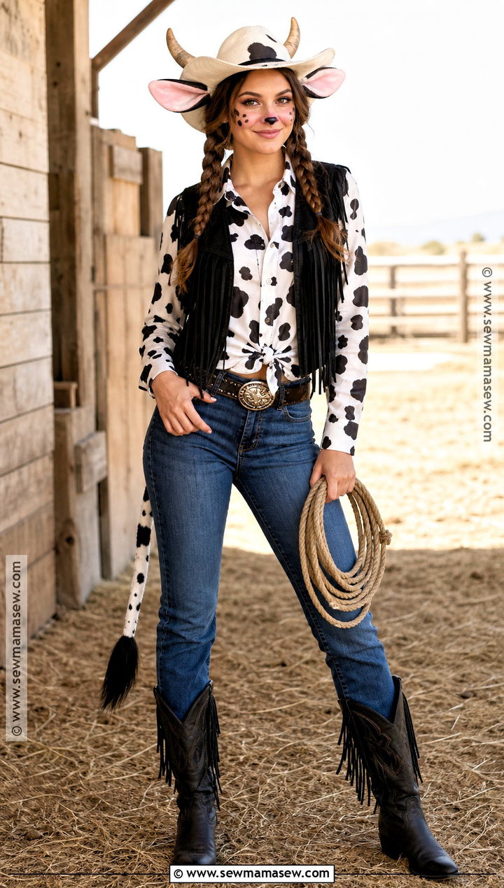 Cowgirl Cow Costume - 30 Cow Costume Women's Ideas