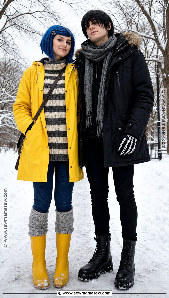 Cozy Coraline And Wybie Costume - 30 coraline couple costume ideas