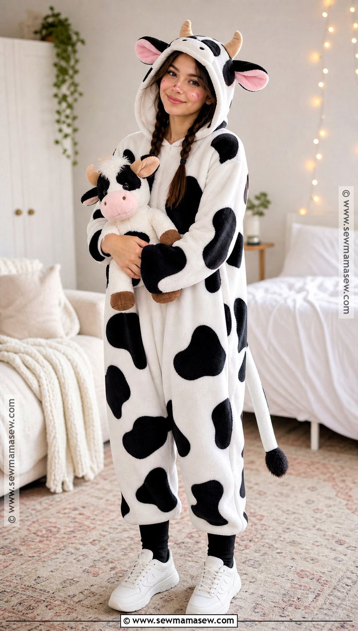 Cozy Cow Onesie Costume - 30 Cow Costume Women's Ideas