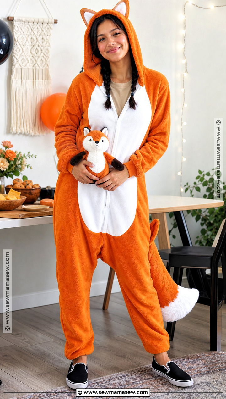 Cozy Fox Onesie Costume - 40 foxy costume ideas