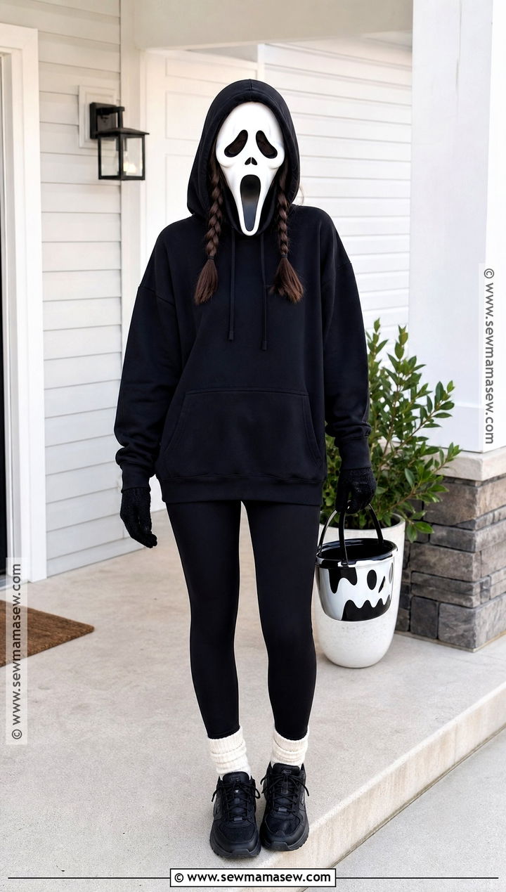 Cozy Ghost Face Costume With Oversized Hoodie - 45 ghost face costume ideas for women