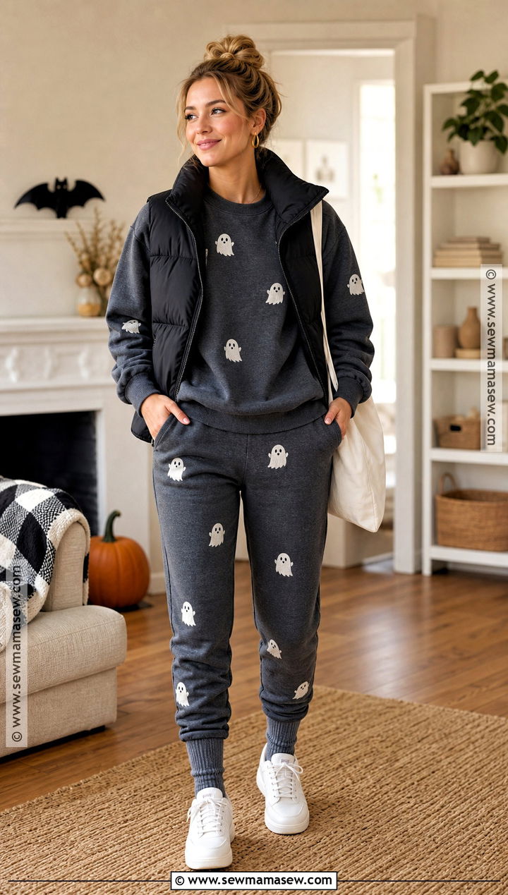 Cozy Halloween Lounge Set Outfit - 30 Spooky Season Outfits