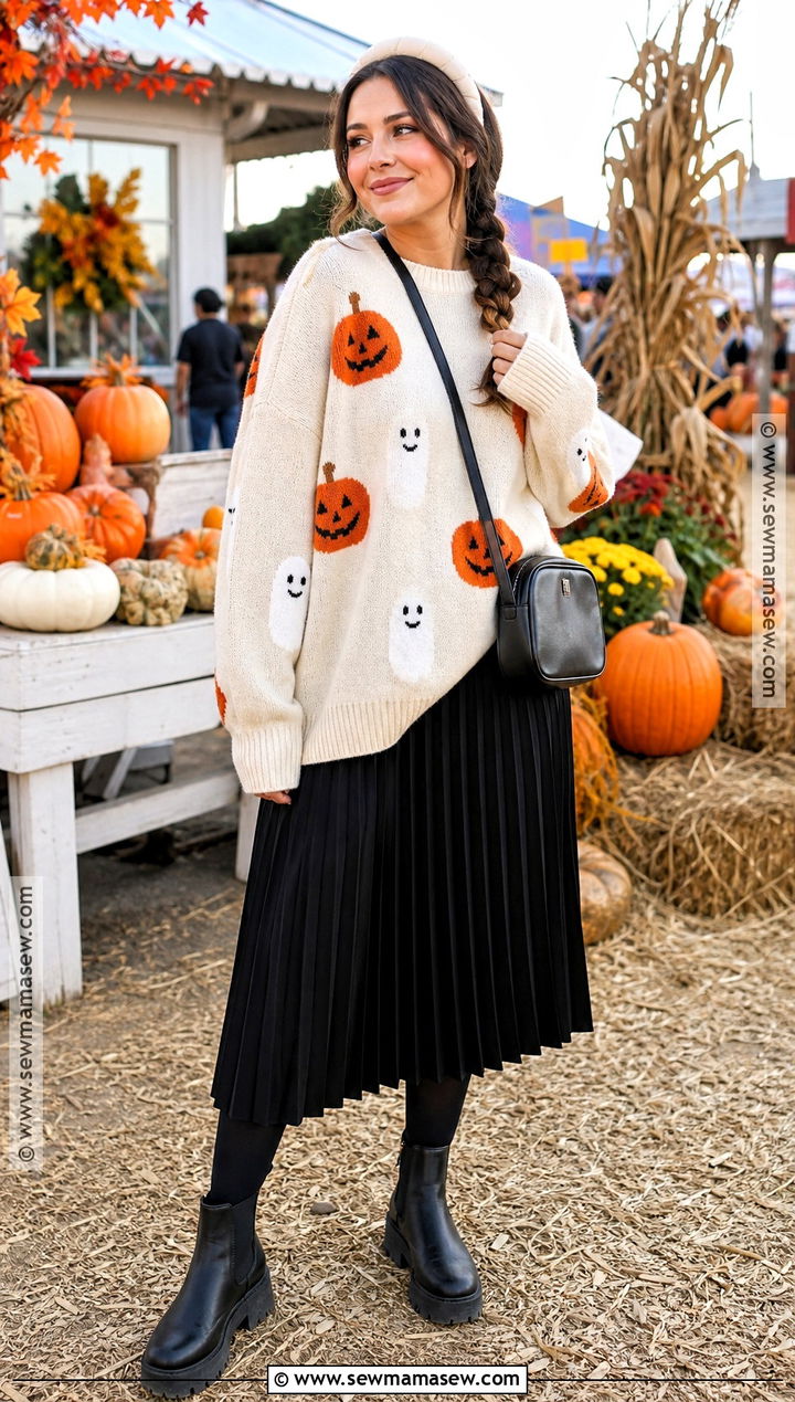 Cozy Halloween Sweater Outfit - 30 Halloween Outfits Aesthetic