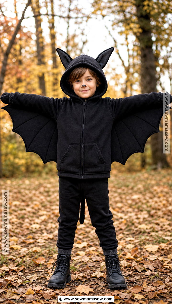 Cozy Hoodie Bat Costume - 30 bat costume ideas for kids