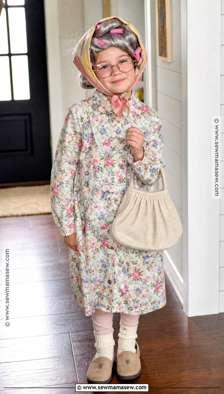 Cozy Housecoat Old Lady Costume - 30 old lady costume ideas for kids