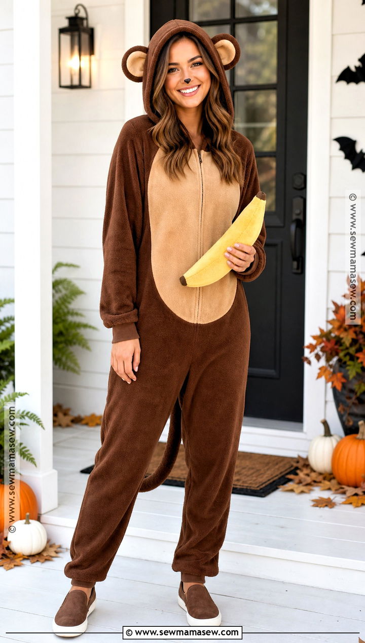 Cozy Monkey Onesie Costume - 35 Monkey Costume Ideas for Women
