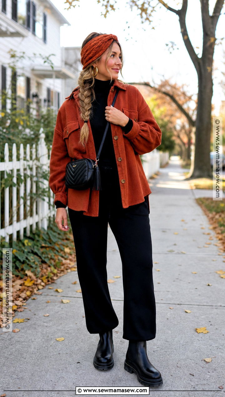 Cozy Orange And Black Halloween Outfit - 30 Halloween Fashion Ideas