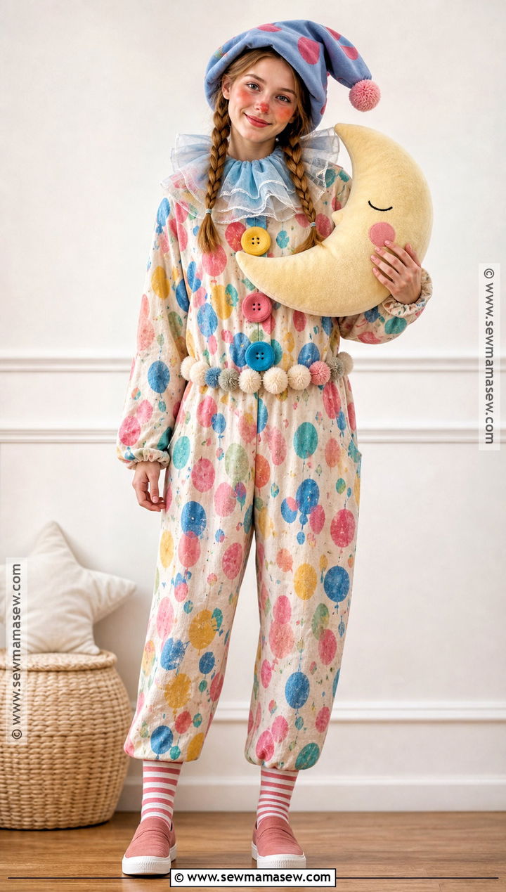 Cozy Pajama Girl Clown Costume - 30 girl clown costume ideas