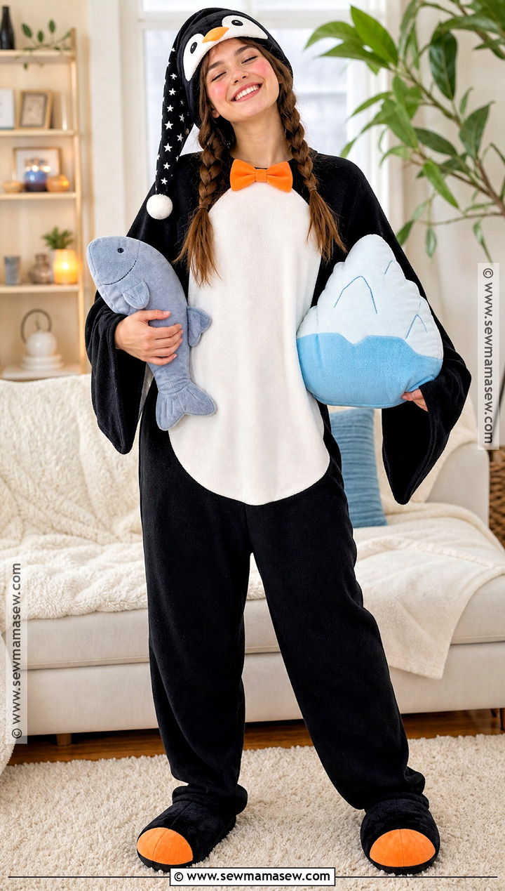 Cozy Pajama Penguin Costume - 35 penguin costume ideas