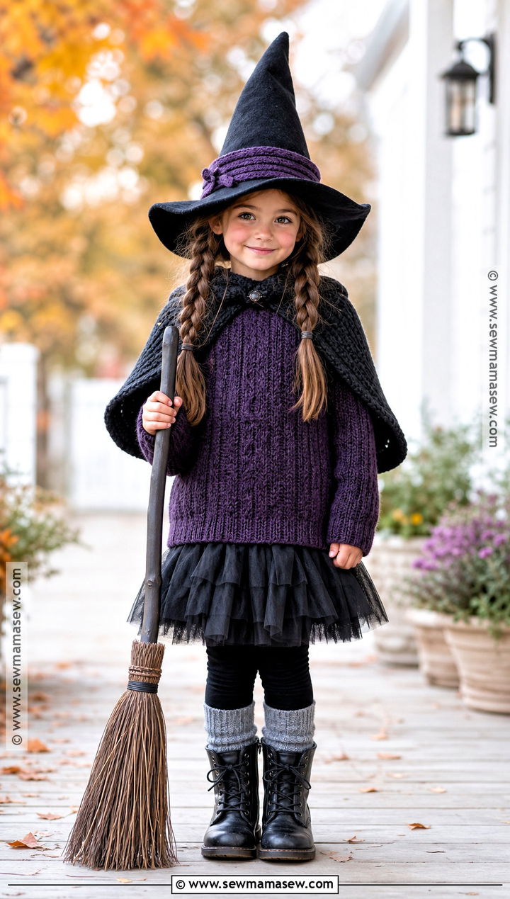 Cozy Sweater Witch Costume - 30 witch costumes for kids