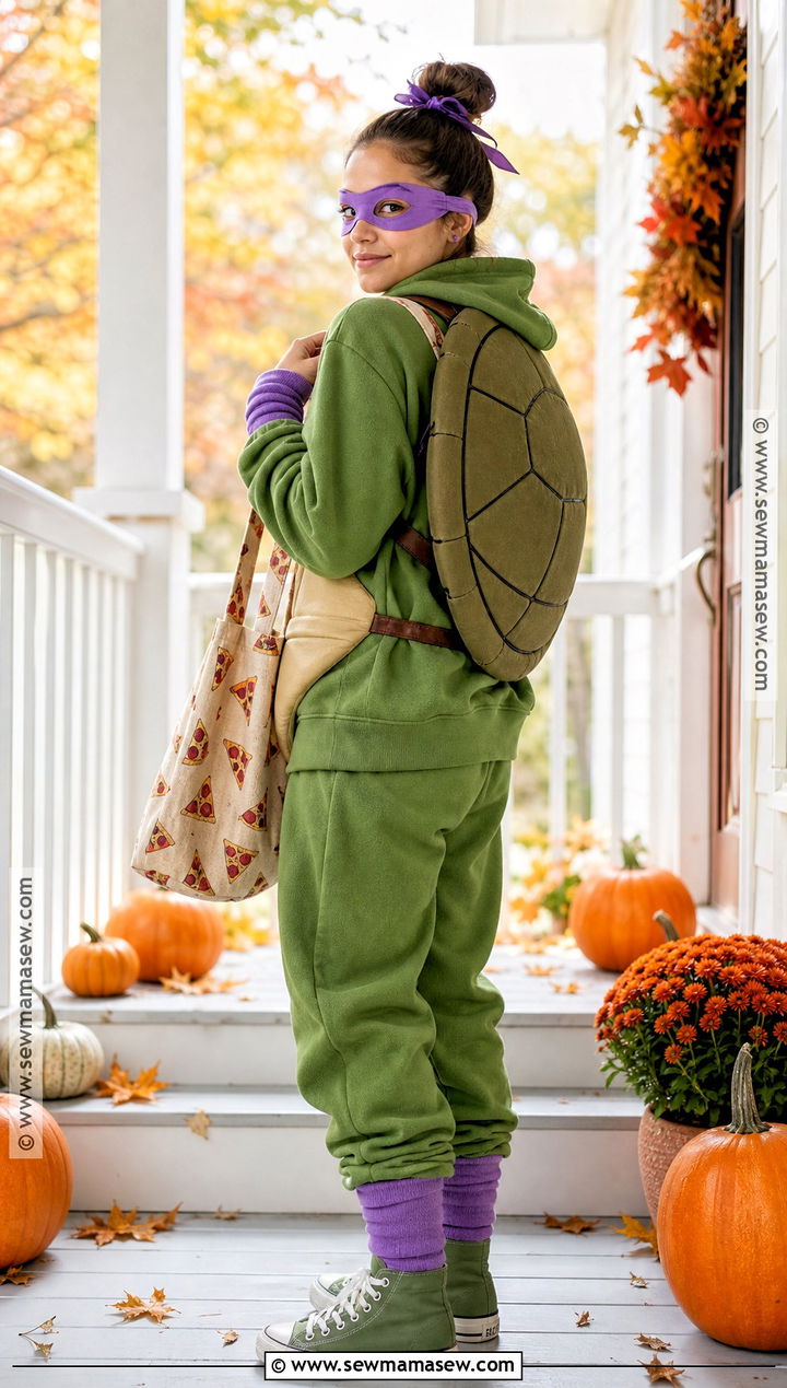 Cozy Sweatshirt Ninja Turtle Costume - 30 Ninja Turtle Costume Ideas for Women