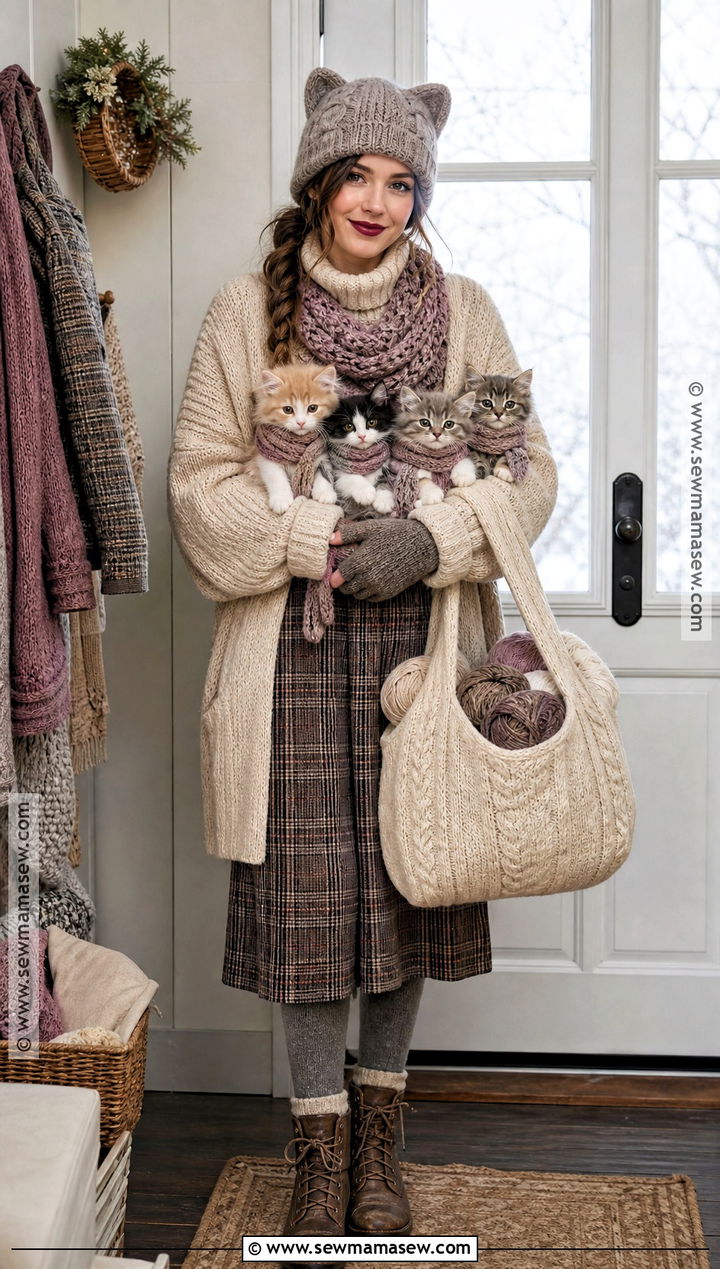 Cozy Winter Crazy Cat Lady Costume - 35 crazy cat lady costume ideas