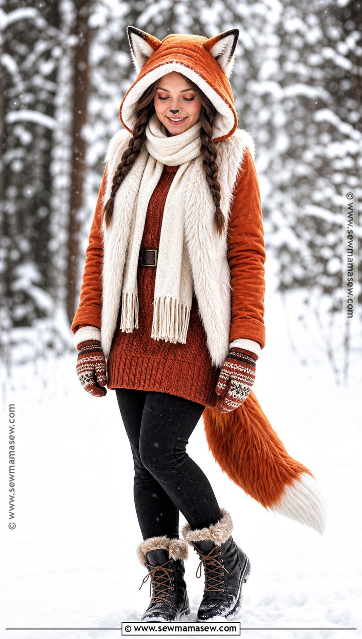 Cozy Winter Fox Costume - 30 Fox Costume Women's Ideas