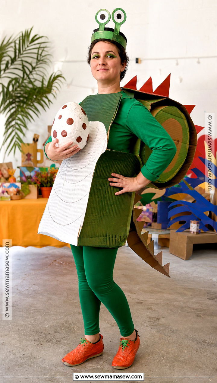 Crafted Cardboard Yoshi Costume - 35 yoshi costume ideas