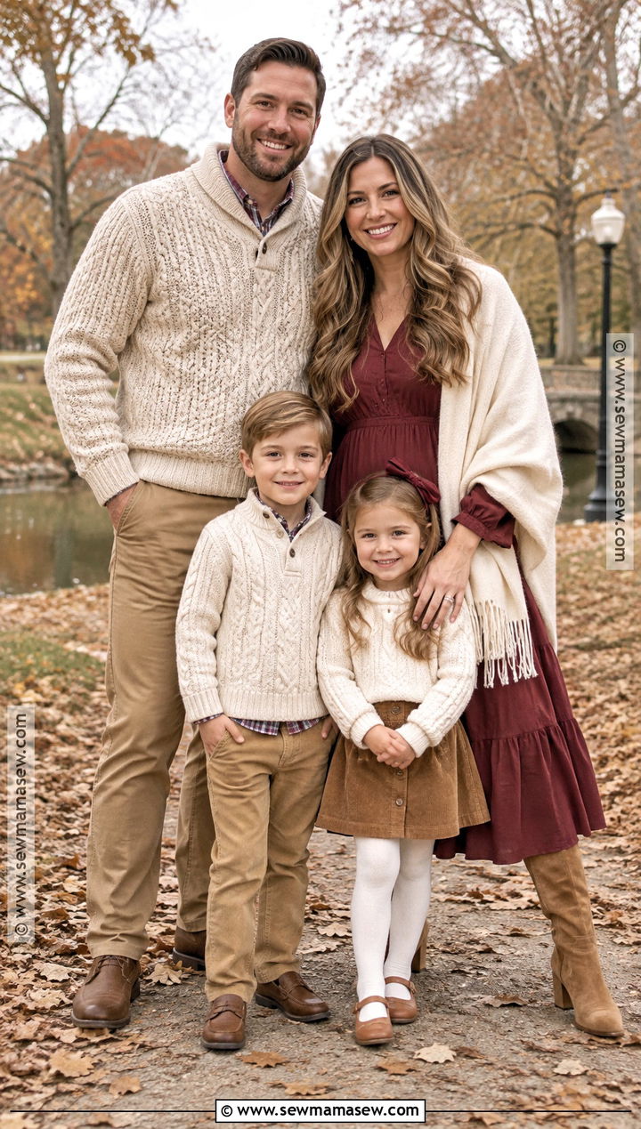 Cranberry Cream And Camel Family Photo Outfits - 20 Family Photo Outfits Fall Color Schemes