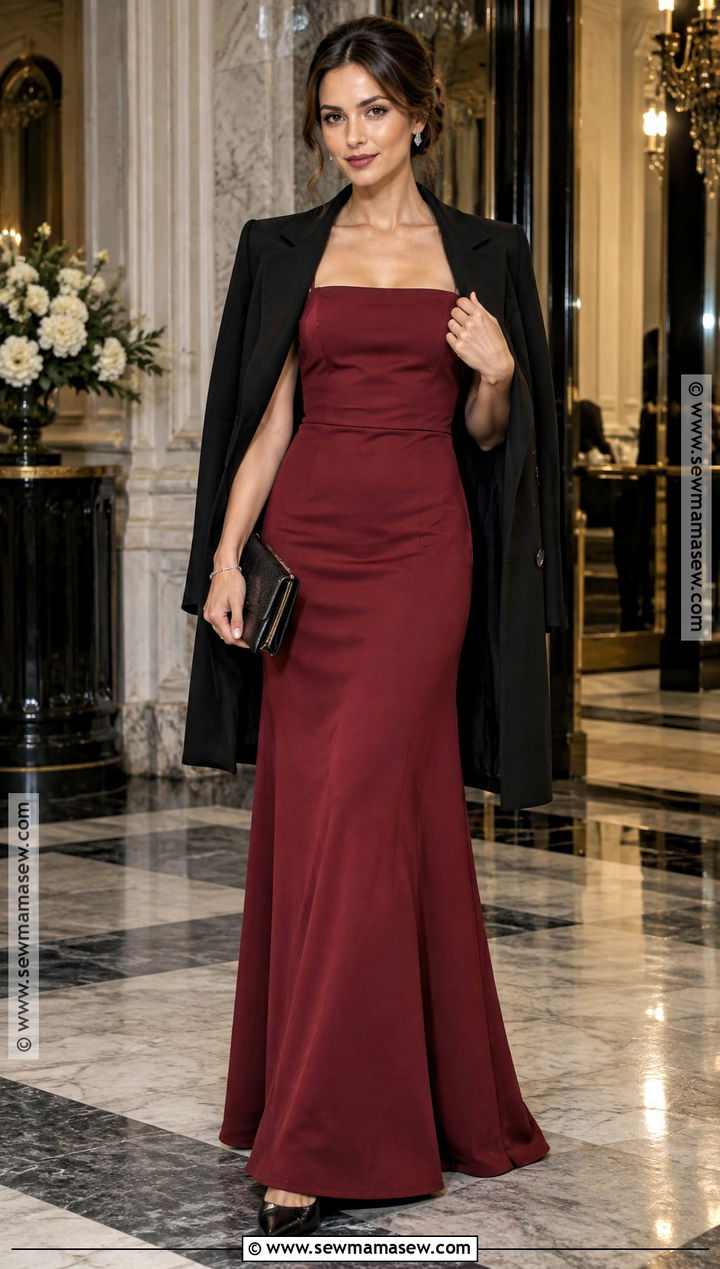 Cranberry Red Gown - 15 Fall Color Gowns