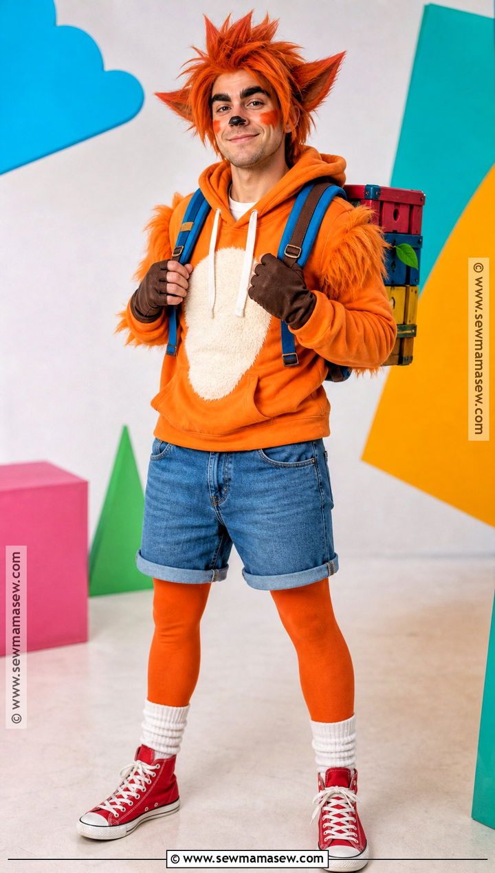 Crash Bandicoot Costume With Orange Fur - 30 Video Game Halloween Costumes