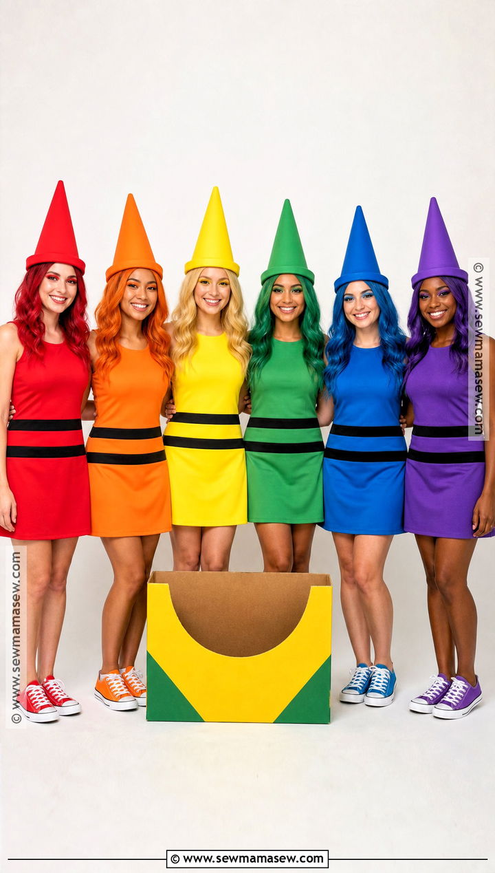 Crayon Box Group Costume - 35 girl group halloween costumes