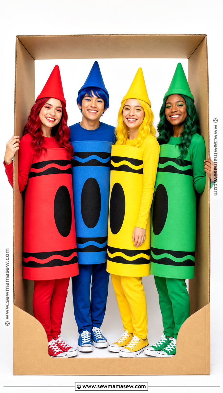 Crayon Box Group Costume - 35 Group Halloween Costumes For 4