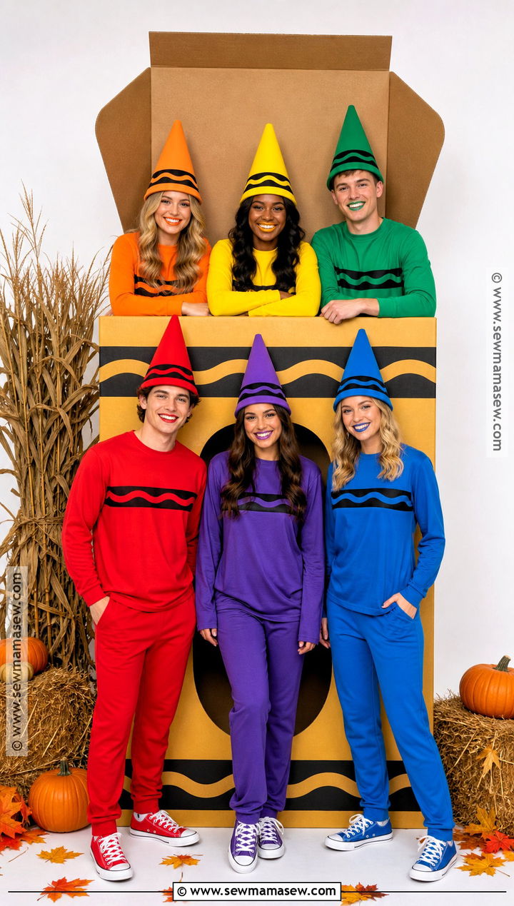 Crayon Box Group Costume - 45 clever halloween costumes