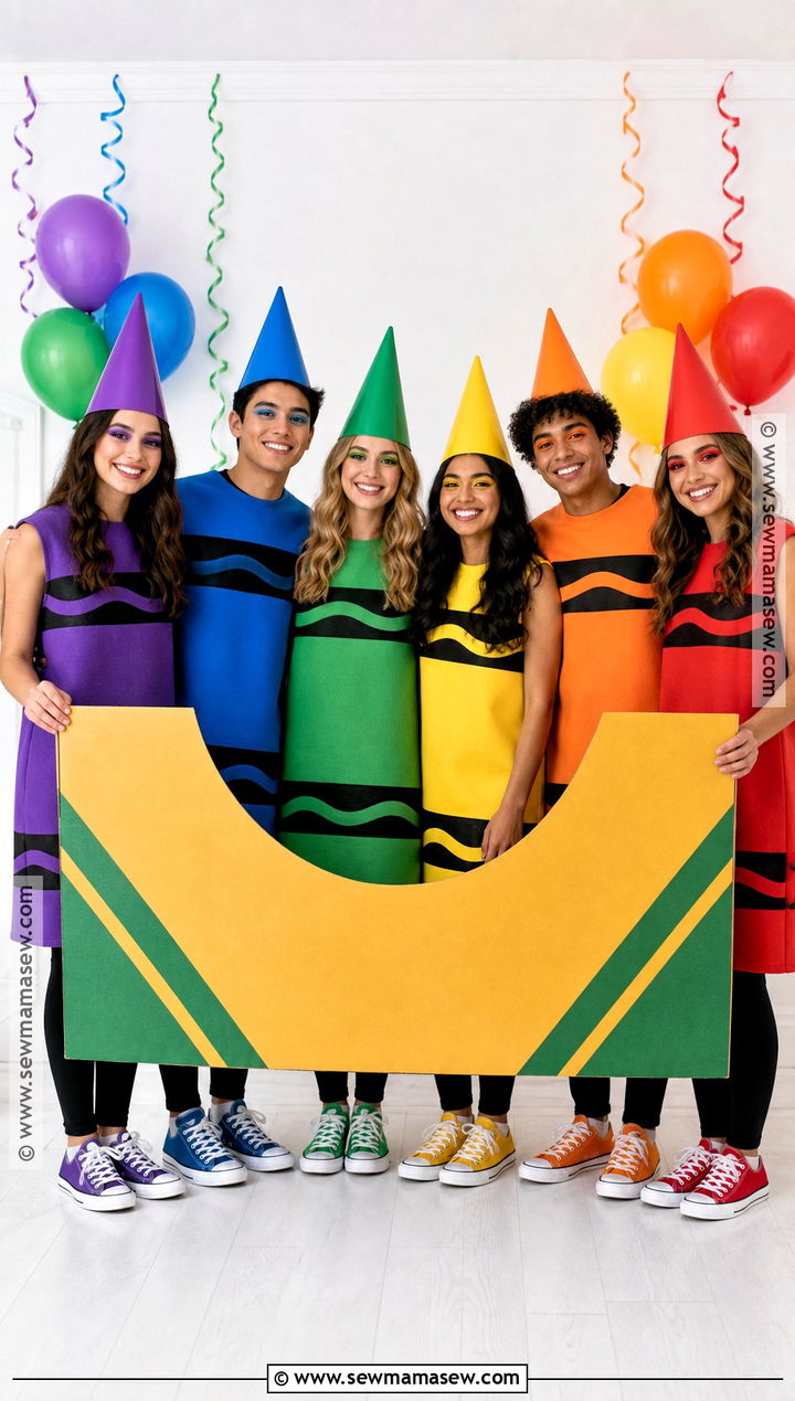 Crayon Box Group Costume - 30 halloween costume party ideas