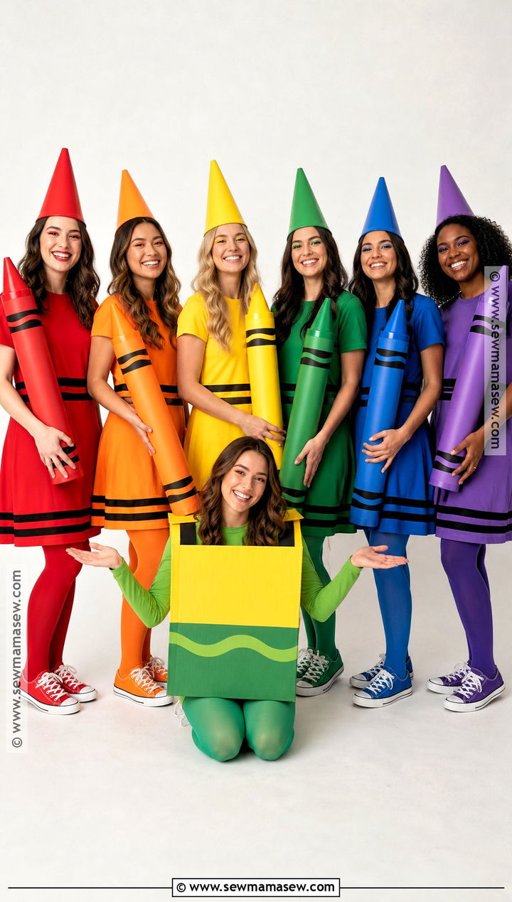 Crayon Box Group Costume - 30 Halloween Costumes Women Group