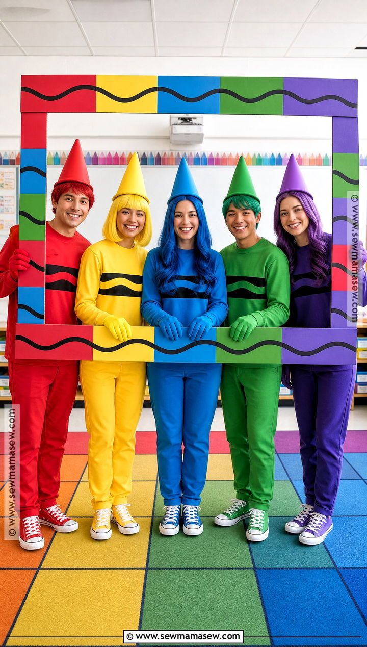 Crayon Box Group Halloween Costume - 35 group of 5 halloween costumes