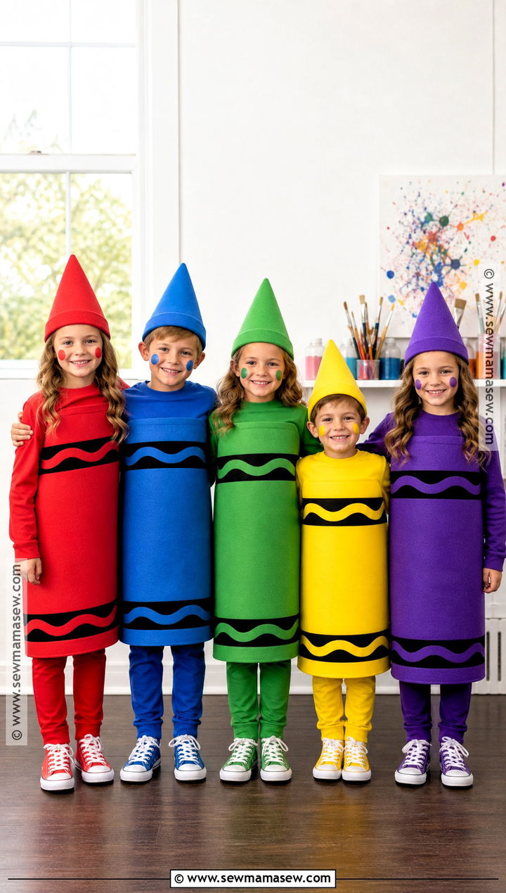 Crayon Box Sibling Costume - 40 sibling halloween costumes