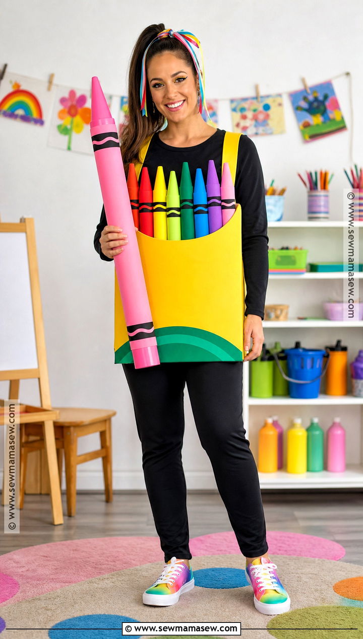Crayon Box Teacher Costume - 30 preschool teacher halloween costumes