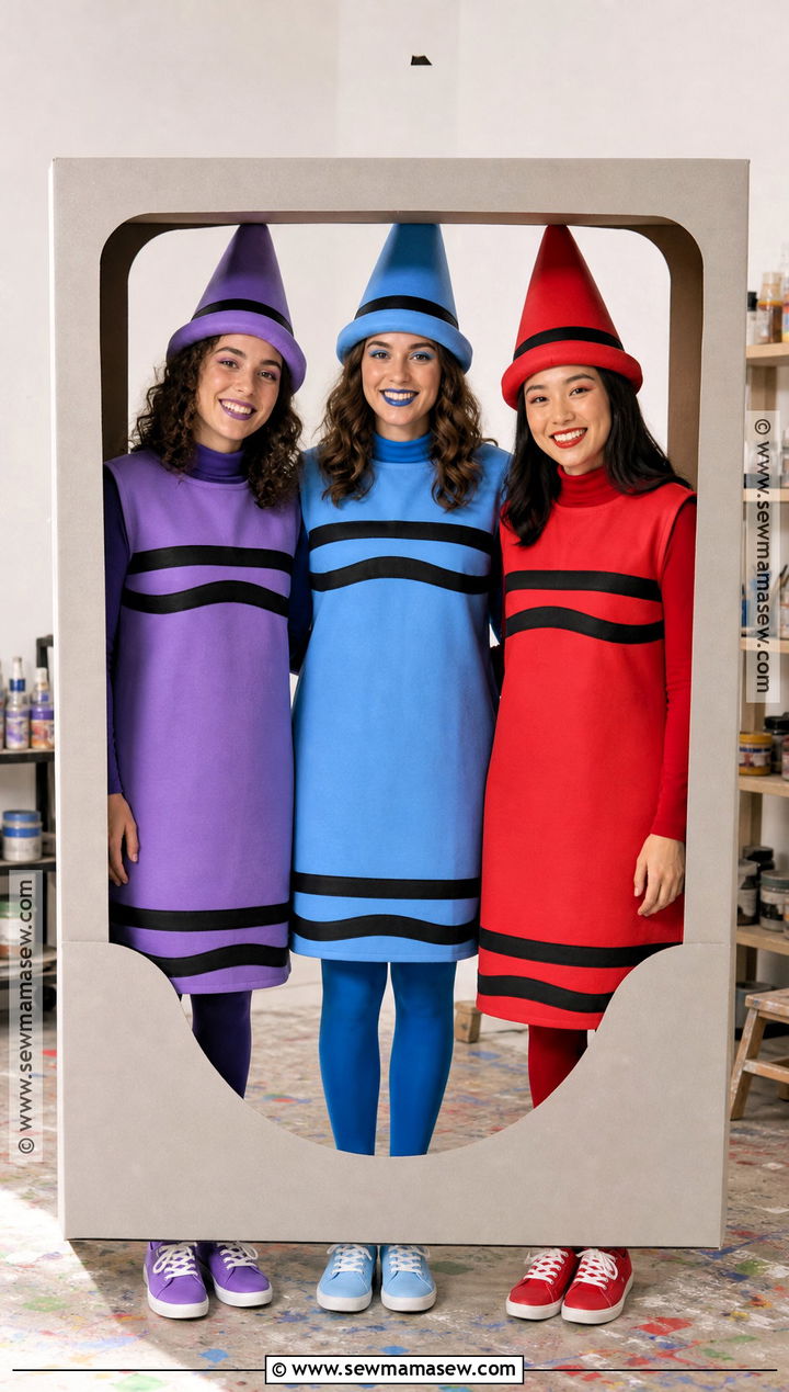 Crayon Box Trio Costume - 35 costume ideas for 3
