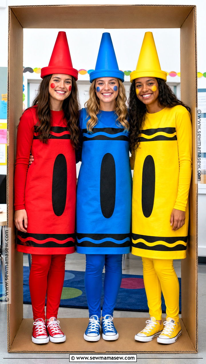 Crayon Box Trio Costume - 30 easy trio costumes