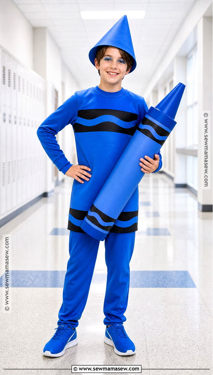Crayon Costume With Matching Clothes - 40 school halloween costumes