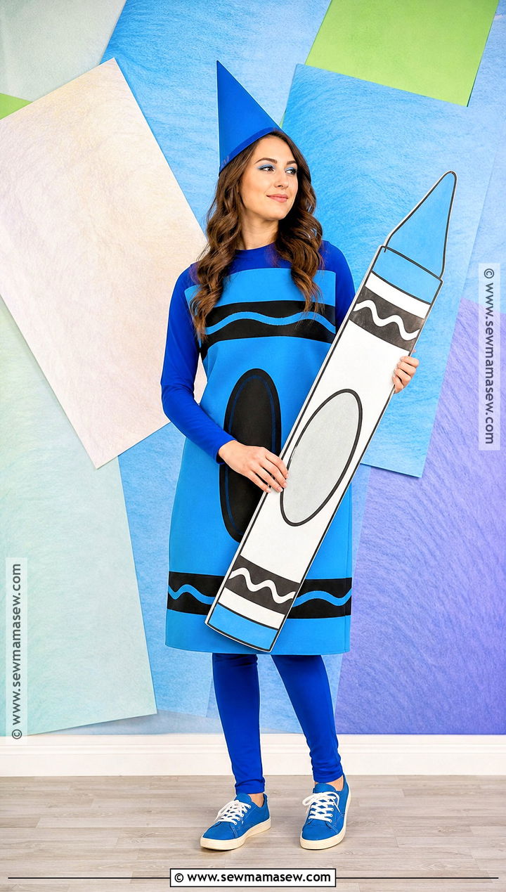 Crayon Costume With Solid Color Outfit - 30 Very Simple Halloween Costumes