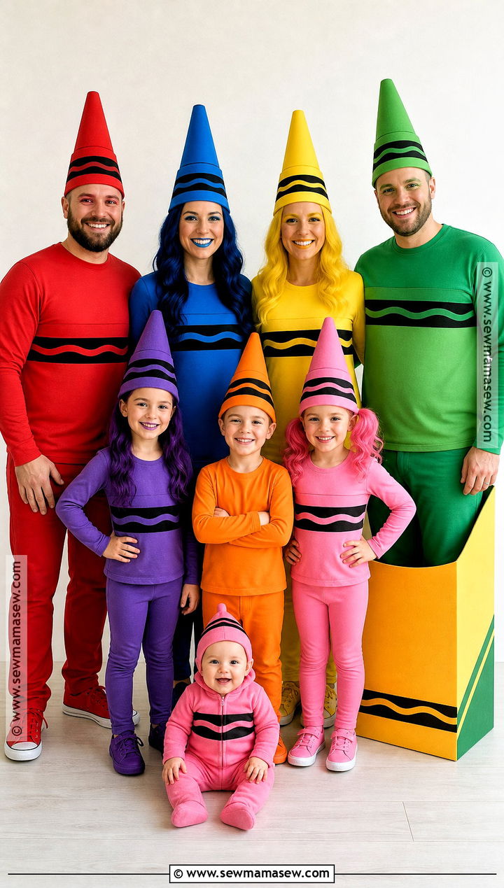 Crayon Family Costume - 50 family halloween costumes