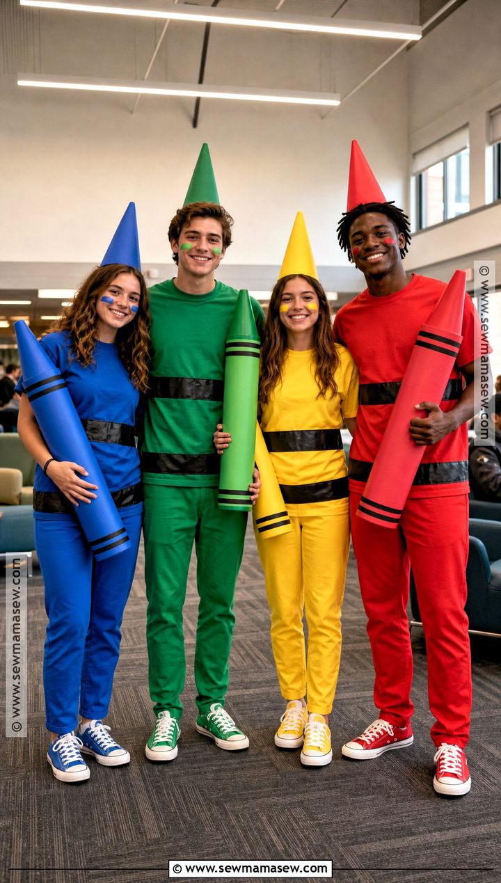 Crayon Group Costume - 30 easy halloween costumes college