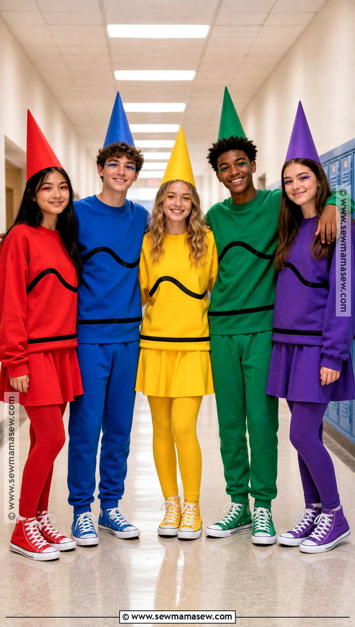 Crayon Group Costume - 30 high school halloween costumes
