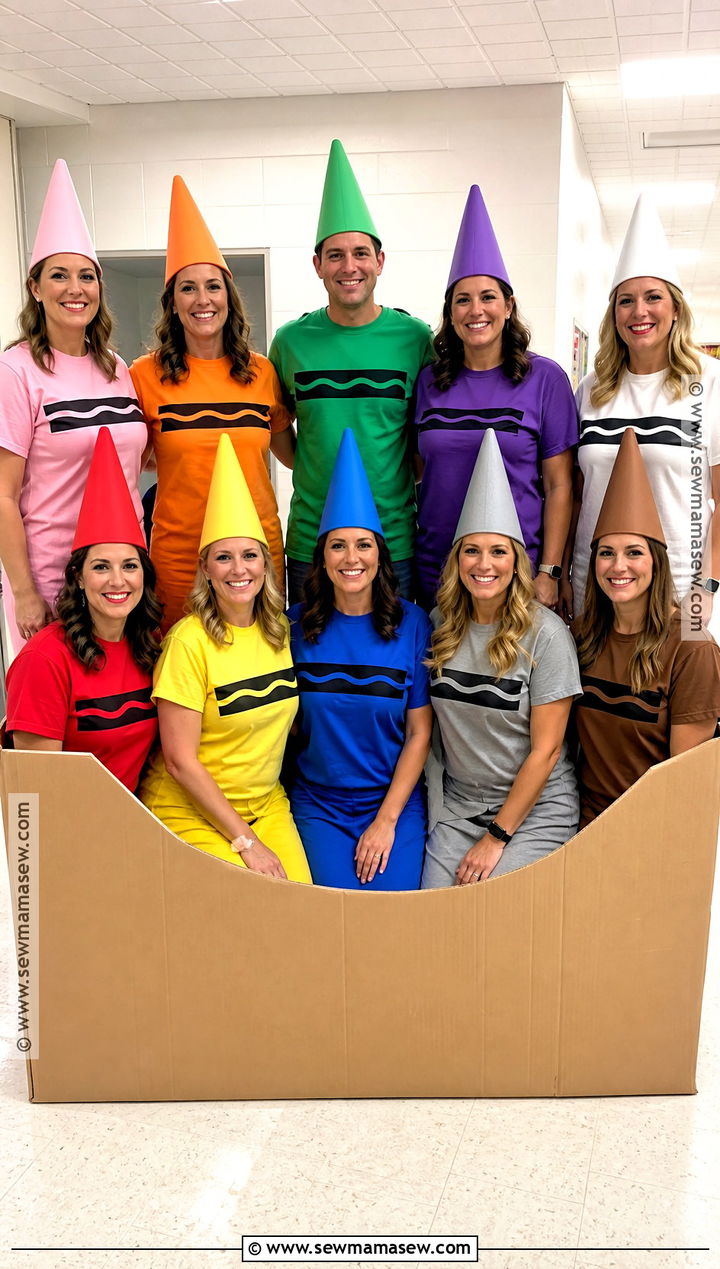 Crayon Teacher Group Costume - 35 teacher halloween costumes group