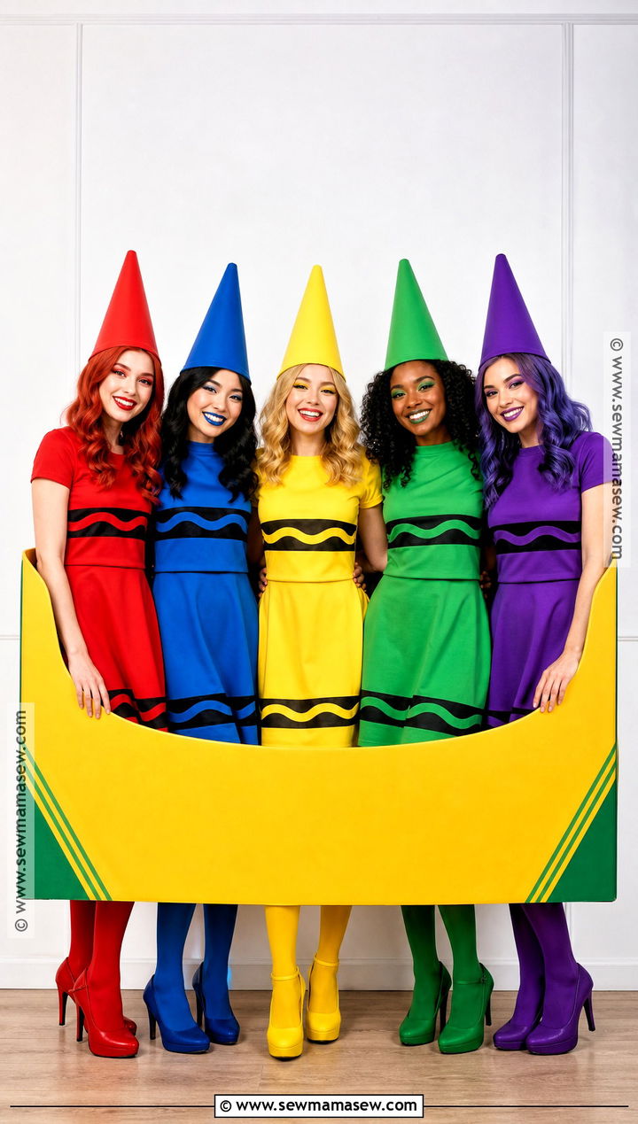 Crayons Group Costume - 35 5 people halloween costumes