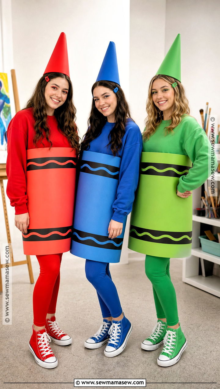 Crayons Trio Costume - 35 Trio Outfits Halloween
