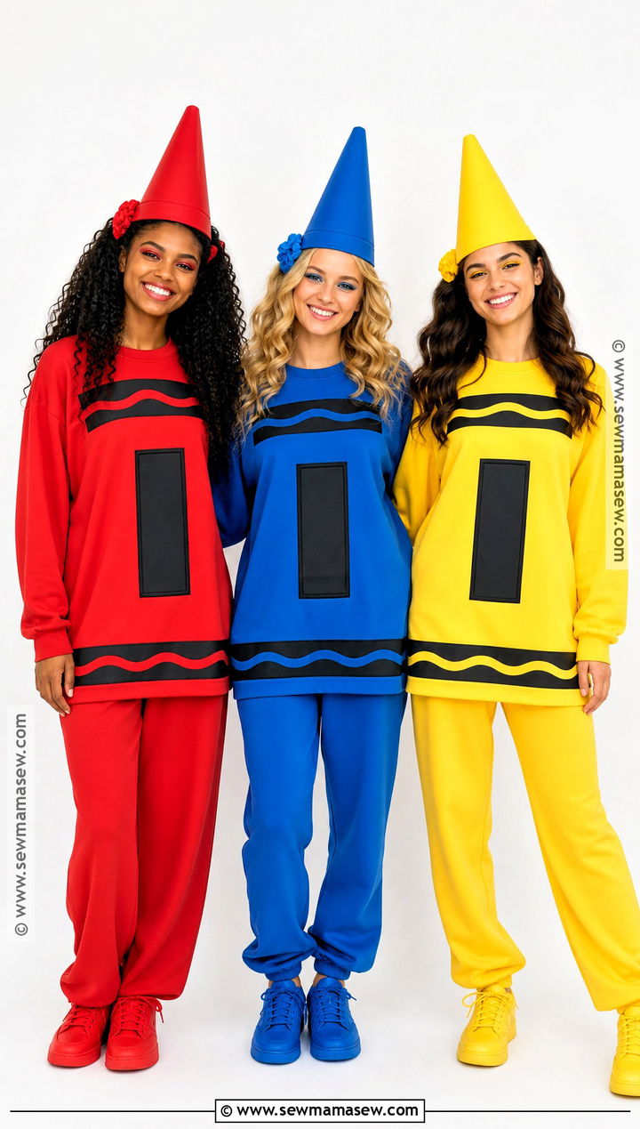 Crayons Trio Costume - 30 costume ideas for 3 for friends