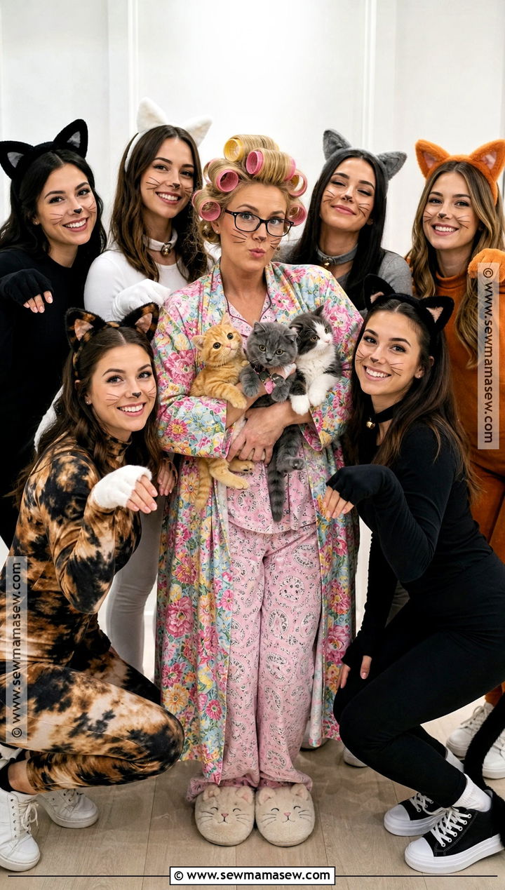 Crazy Cat Lady And Cats Group Costume - 35 crazy cat lady costume ideas