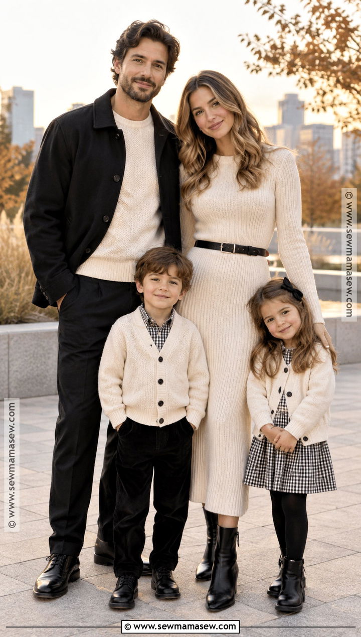 Cream And Black Fall Sunset Family Outfits - 15 fall sunset family pictures outfits