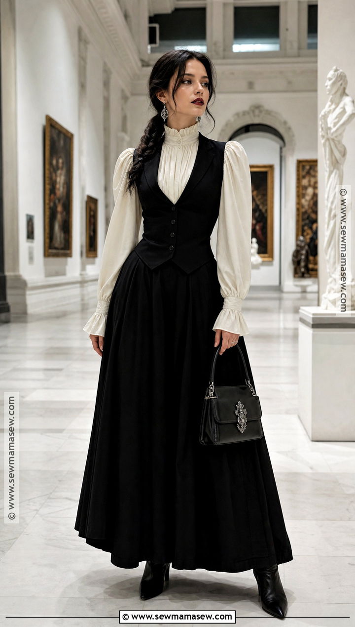 Cream And Black Vampire Outfit - 35 vampire outfit ideas
