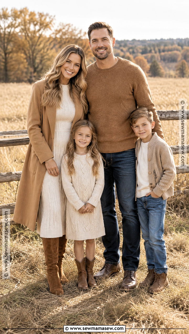 Cream And Camel Country Family Picture Outfits - 15 fall family pictures outfits country