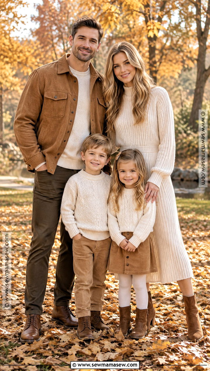 Cream And Camel Fall Family Outfit - 15 fall family inspo outfits