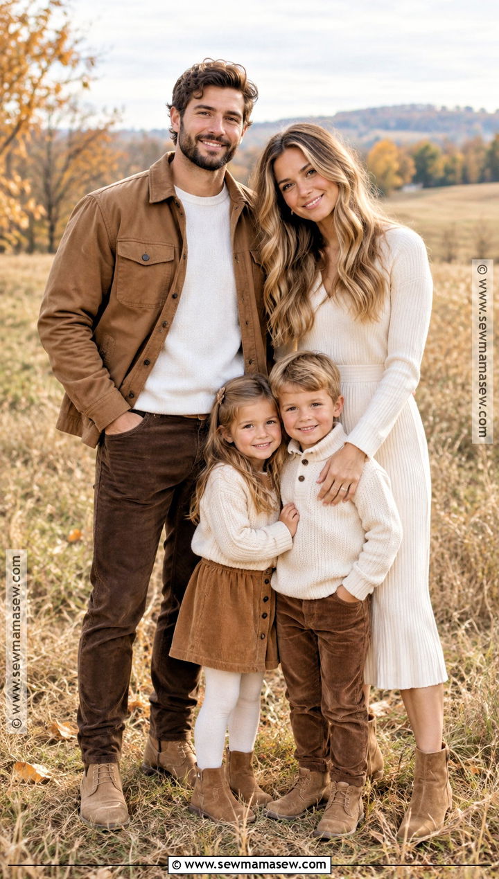 Cream And Camel Fall Family Photo Outfits - 15 family pics fall outfits